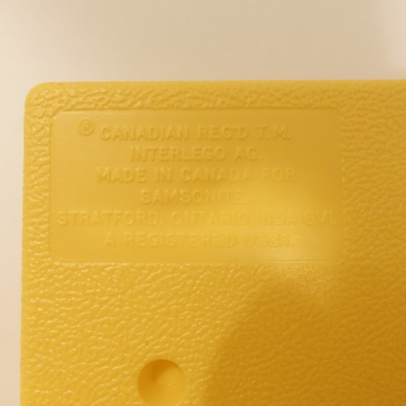 1980s Yellow Lego Carrying Case Box Interlego AG 11" x 8" - Picture 3 of 6